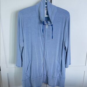 Chico's Light Blue Hooded Swim Cover-Up